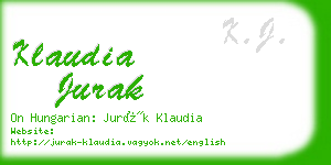 klaudia jurak business card